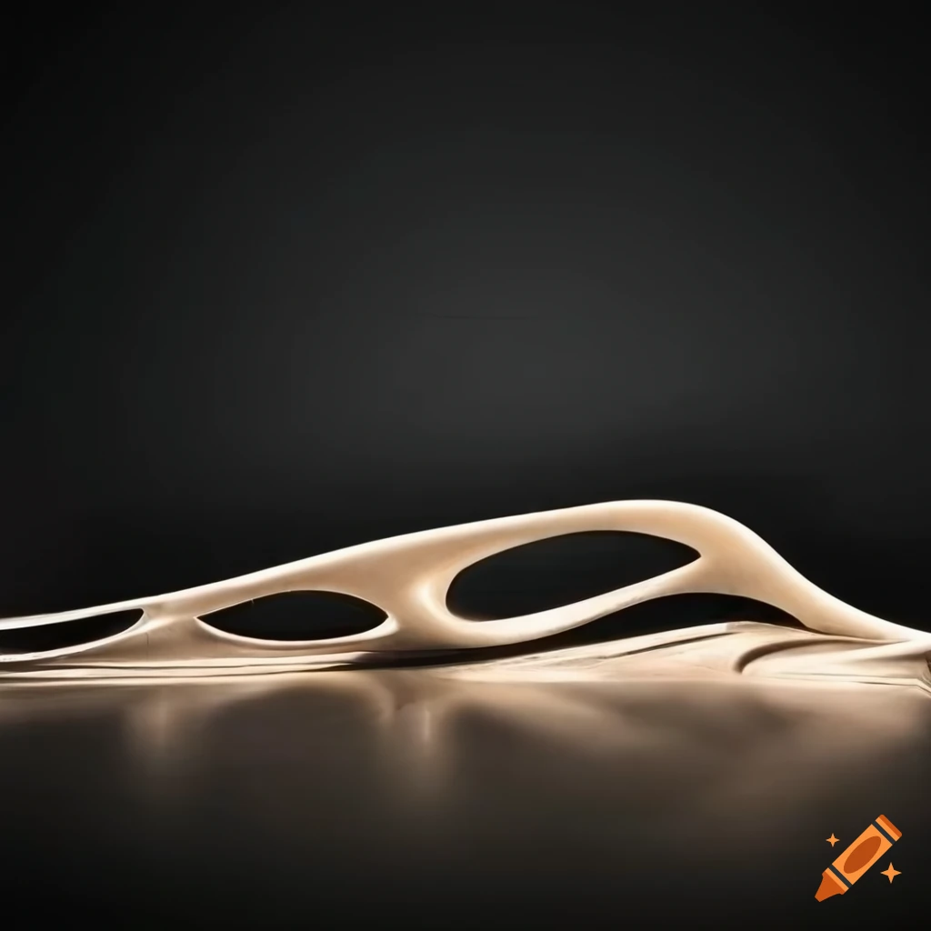 Organicshaped wall art installation by zaha hadid and nacho carbonell