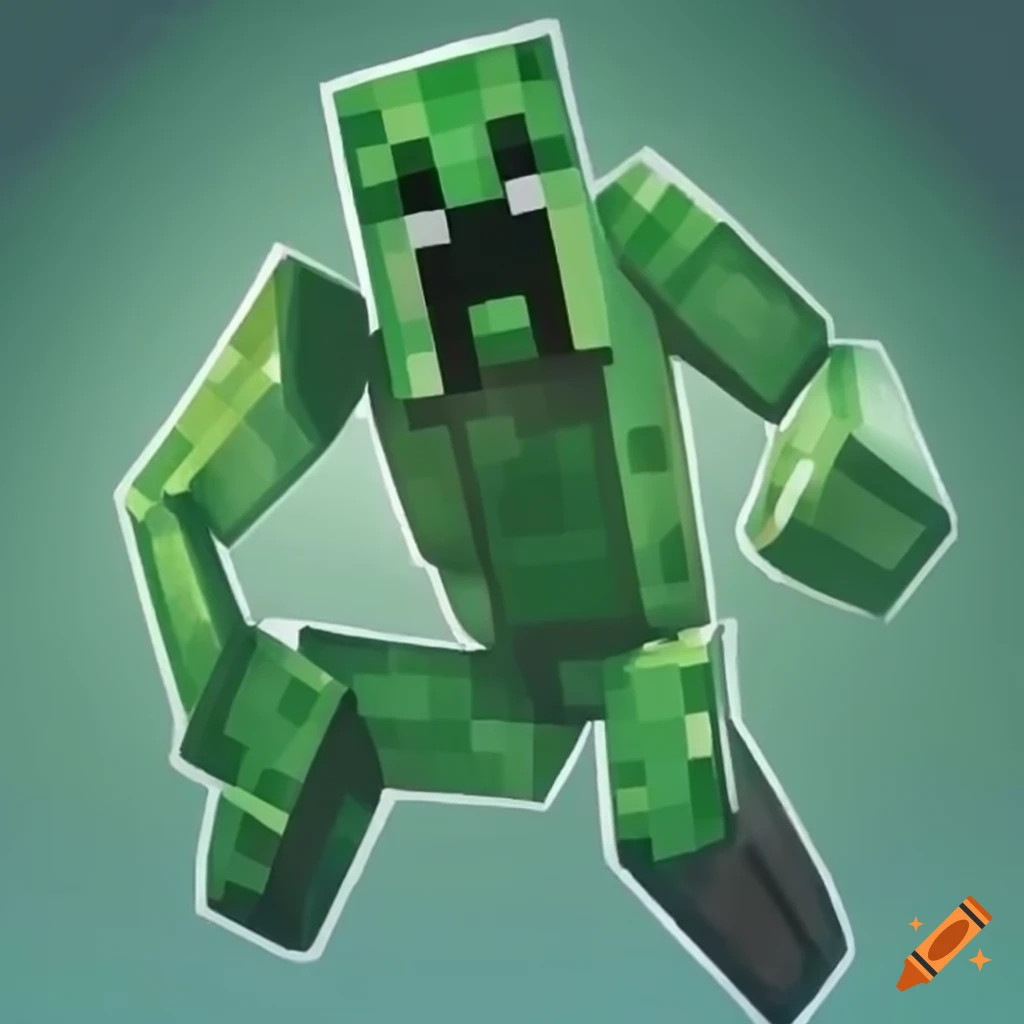 Minecraft creeper character on Craiyon