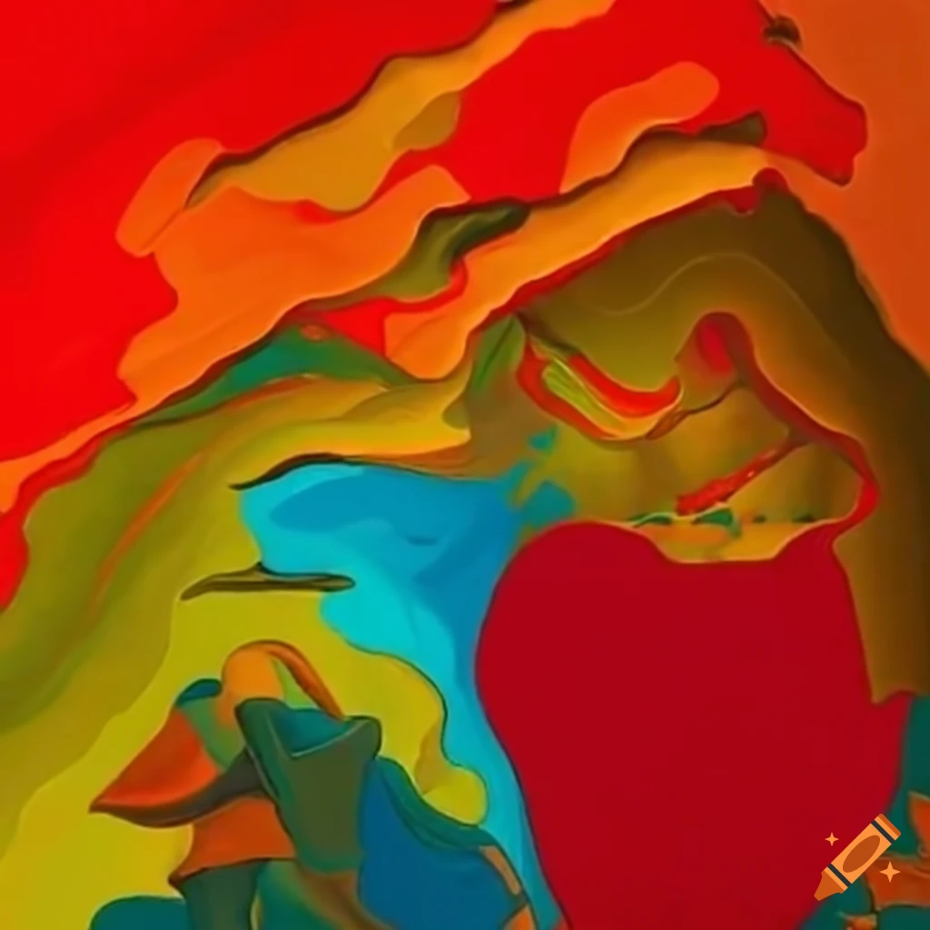 Abstract image with surrounding shapes on Craiyon