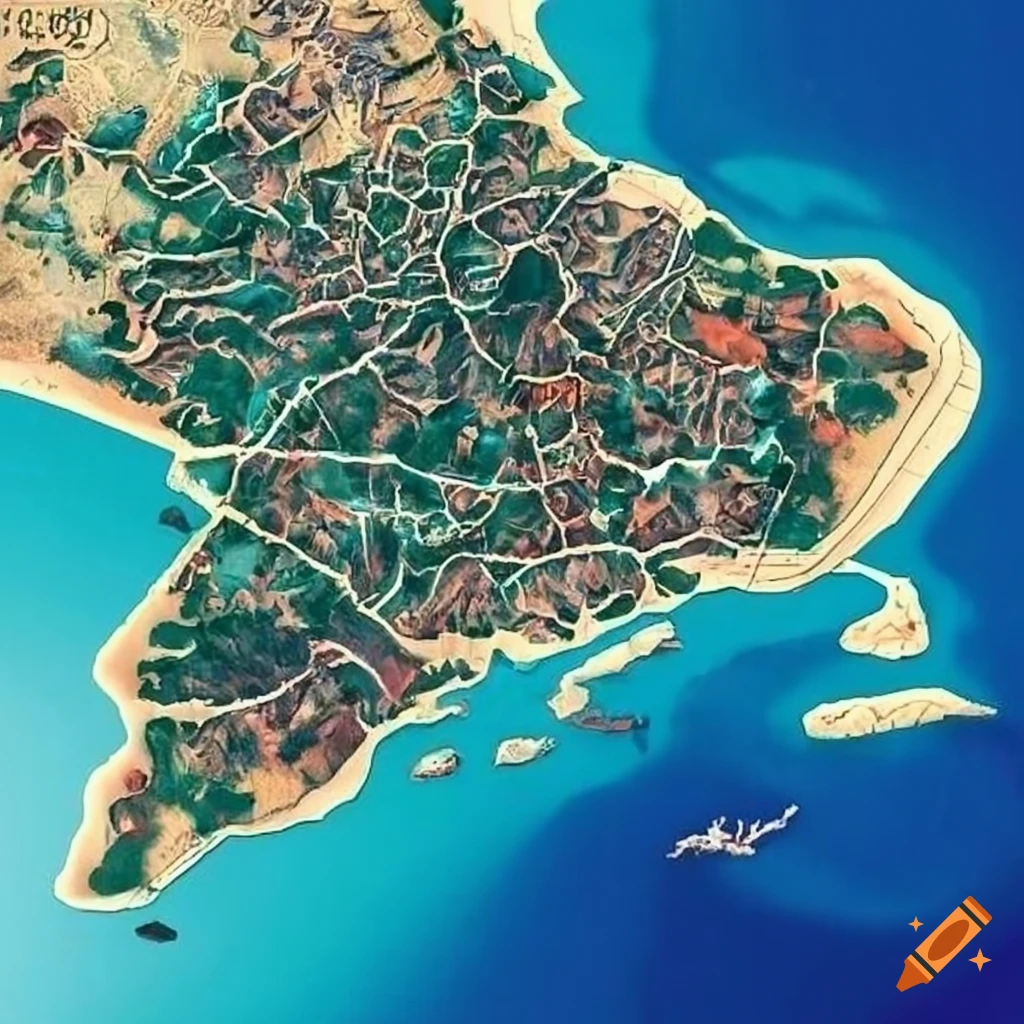 Map of kavala, greece on Craiyon