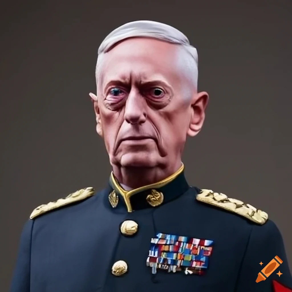 general mattis dress blues General Mattis in dark blue Union Army uniform on Craiyon