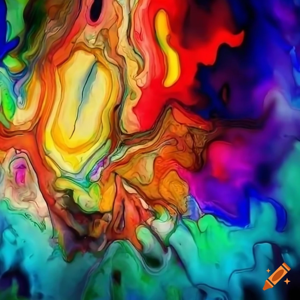 Powerful abstract art with bold vivid colors on Craiyon