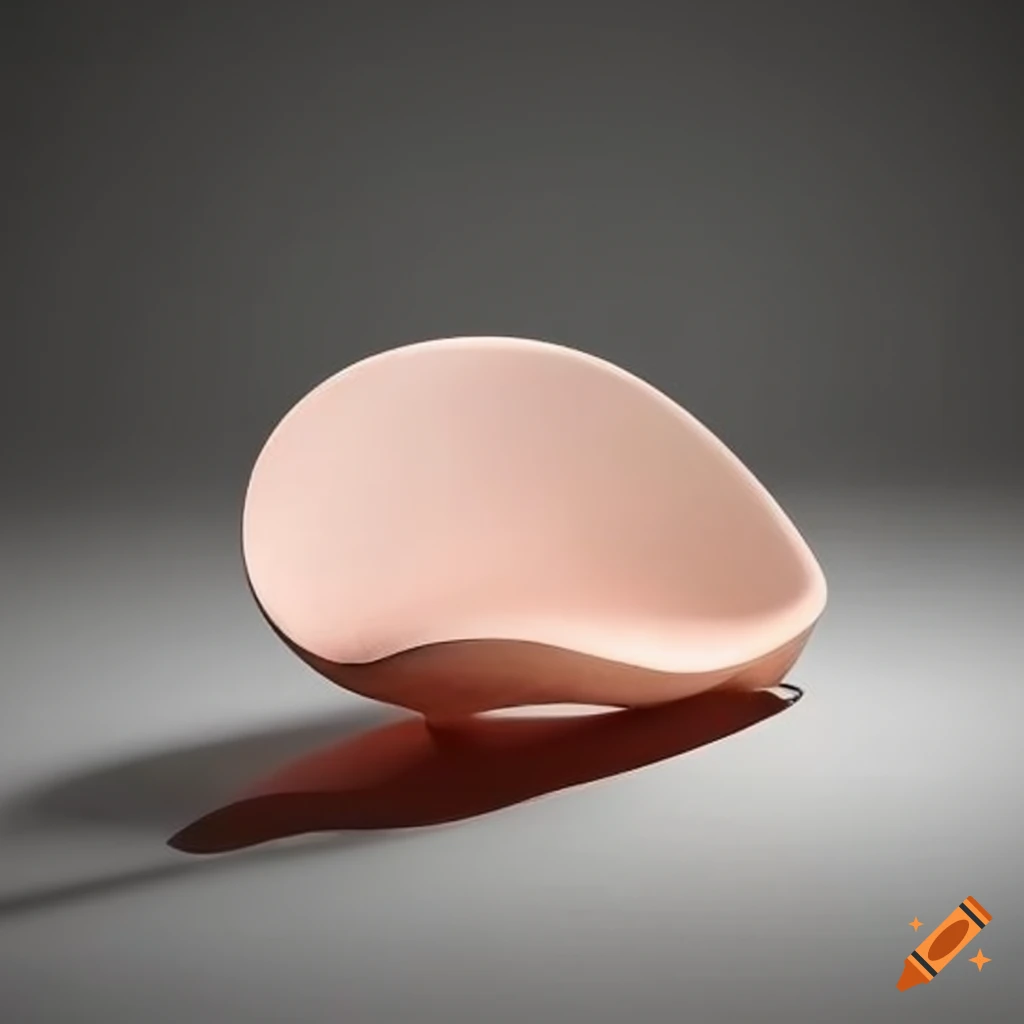 Shell-shaped bench design on Craiyon