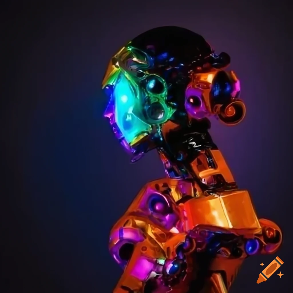 Colorful futuristic robot on Craiyon