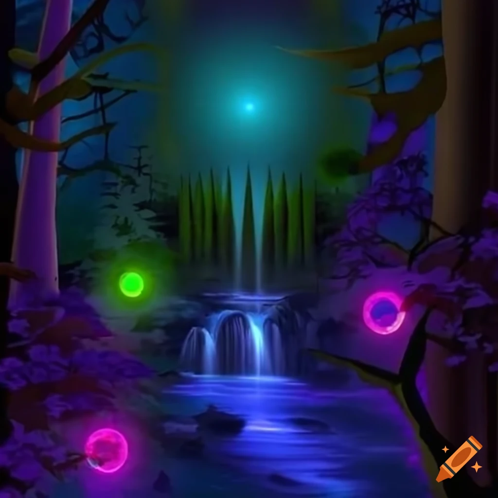 Labrador with enchanting patterns illuminated by moonlight on Craiyon