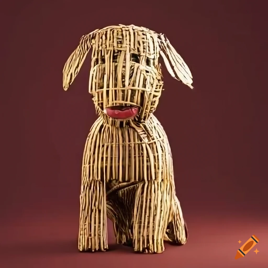 Wicker effigy of the target dog mascot on Craiyon