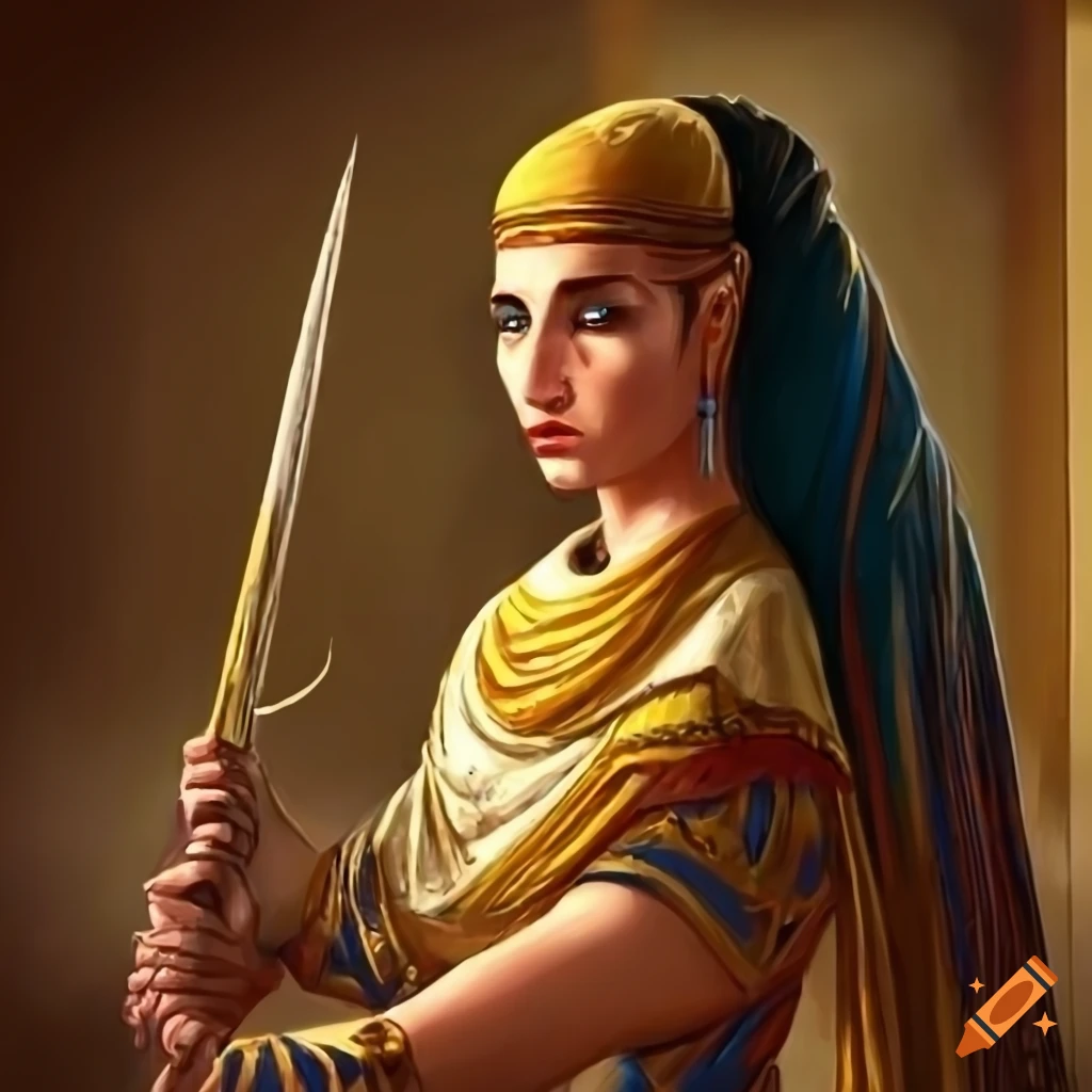 Babylonian woman standing guard