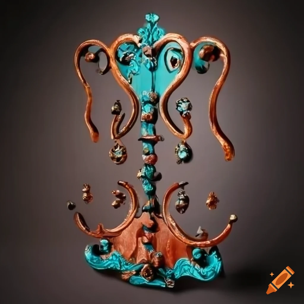 Colorful victorian coat rack on Craiyon