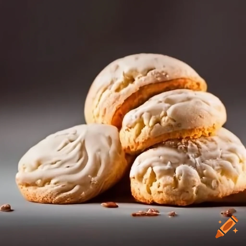 Freshly baked vanilla cookies in a box on Craiyon