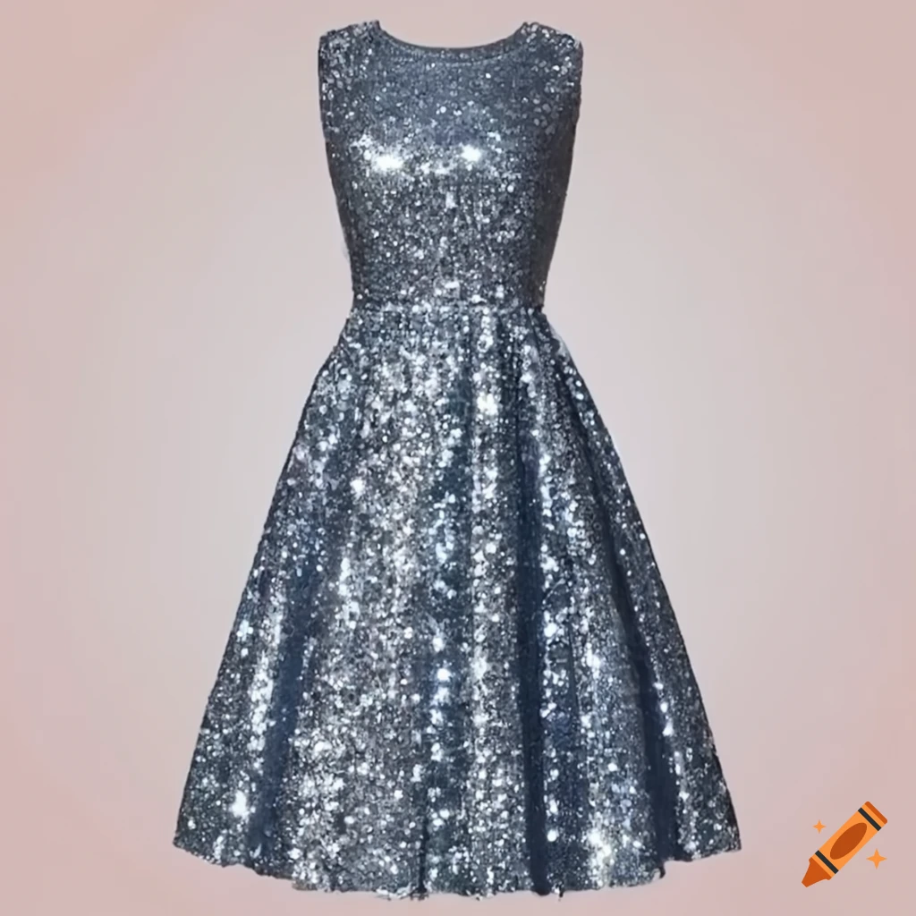 Sparkly dress in black and white