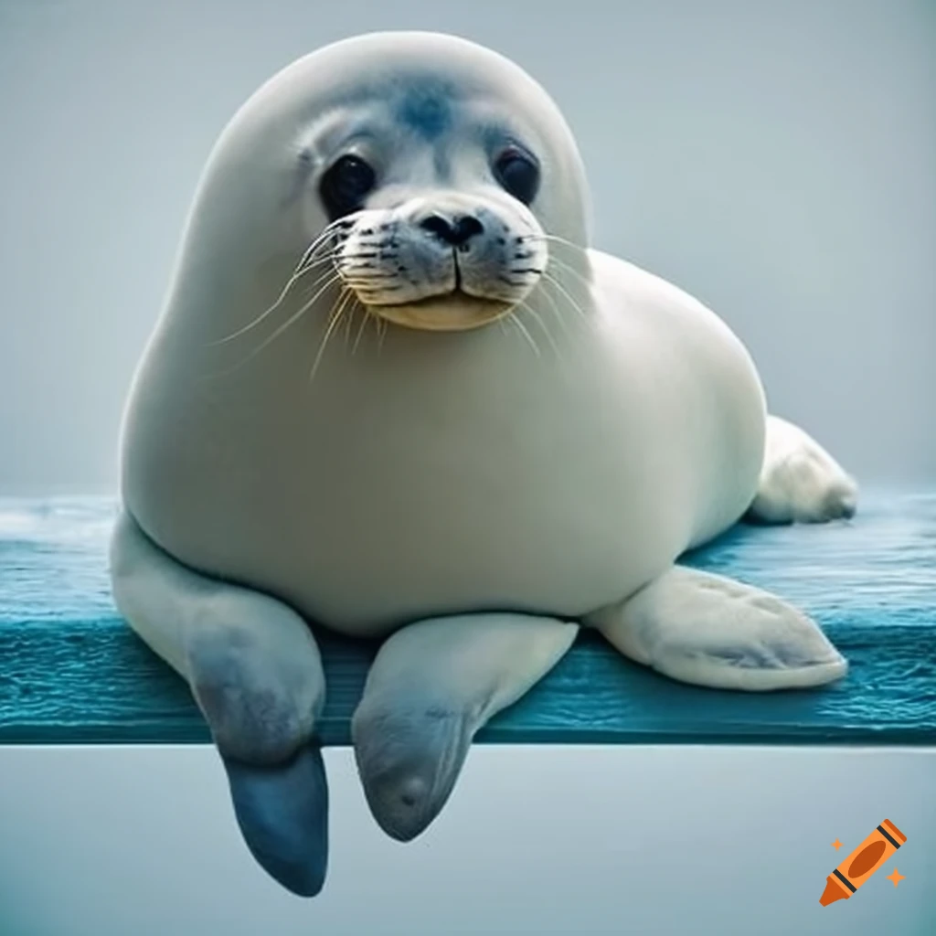 Plushie seal sitting in the gutter