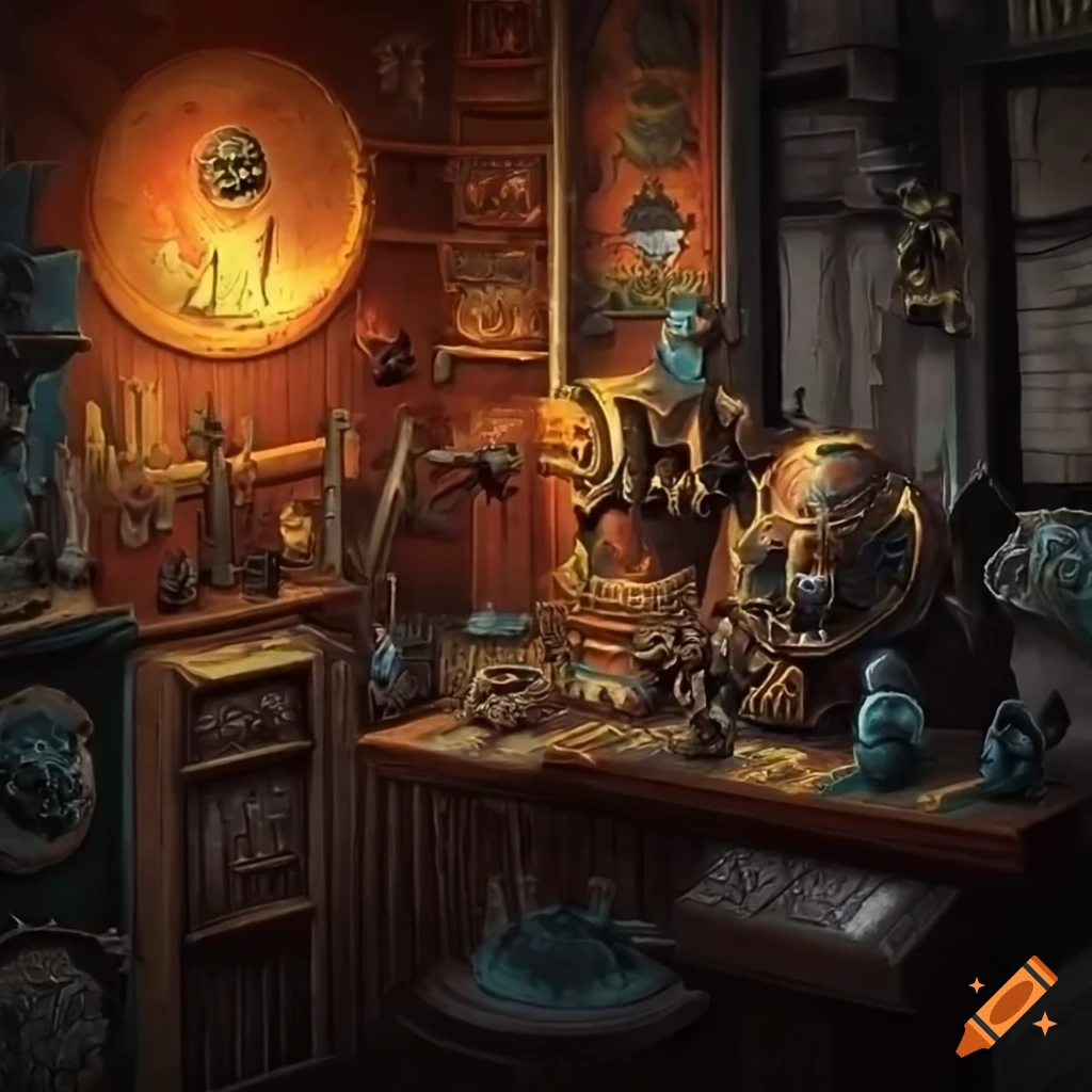 Laboratory room in a warhammer setting