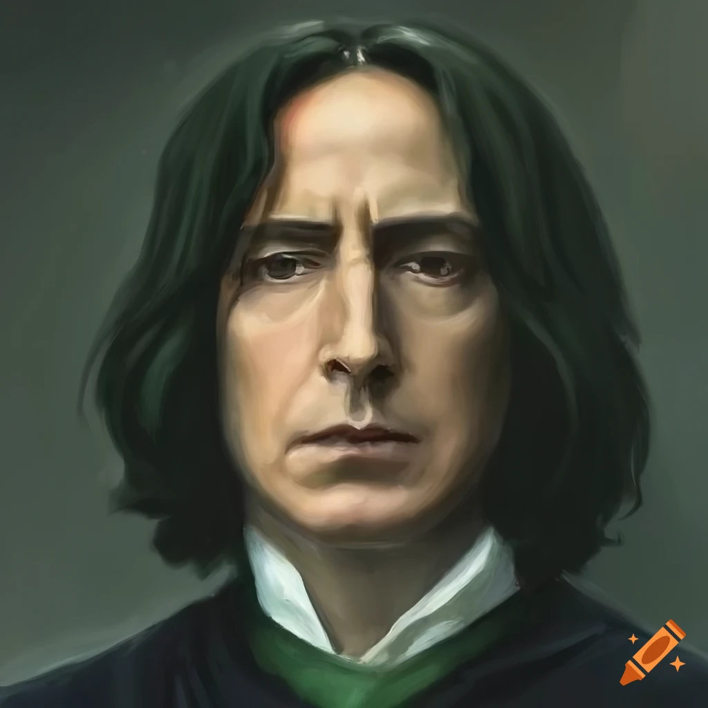 Oil portrait of young severus snape from harry potter on Craiyon