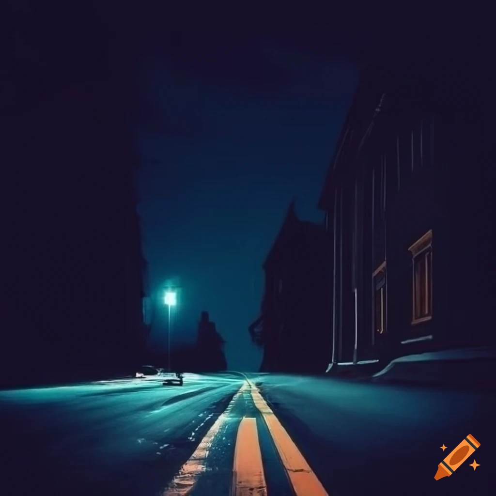 Lonely night road