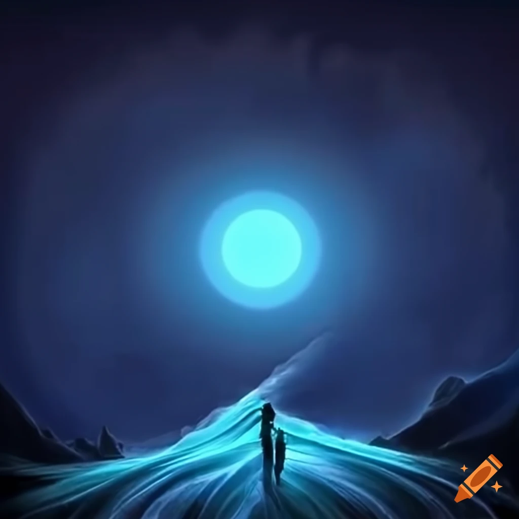 Labrador with enchanting moonlit patterns and dynamic shadows