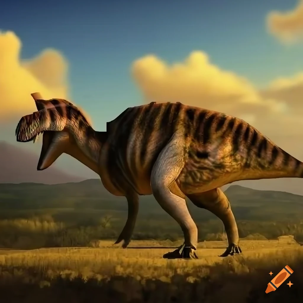 Hadrosaurus dinosaur in warm morning light with intricate piglet-like ...
