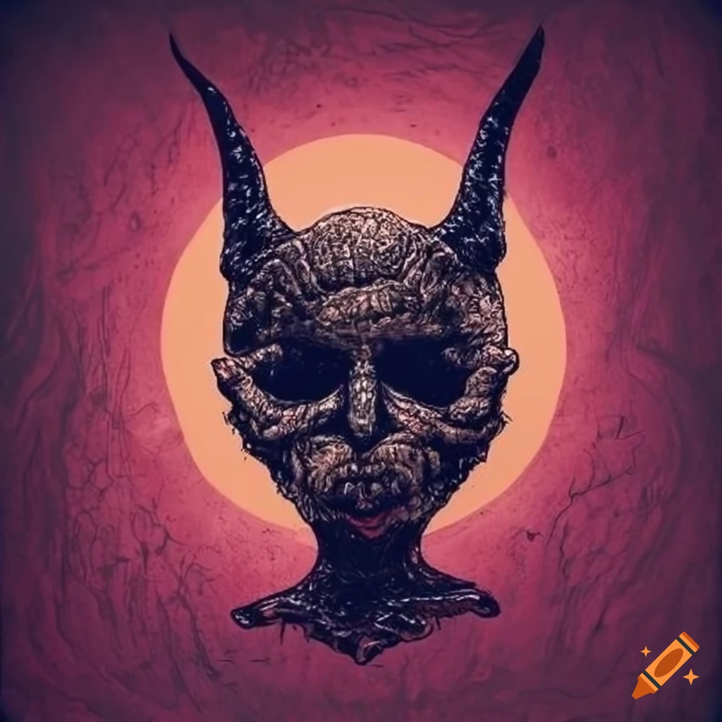 Egregious Stain rock band logo with mysterious creature