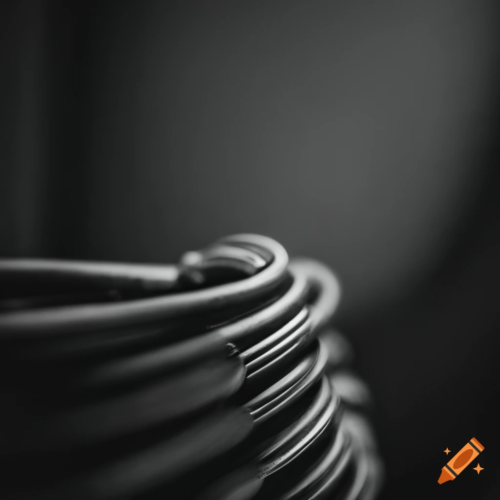 Monochrome blurry electricity cables on Craiyon