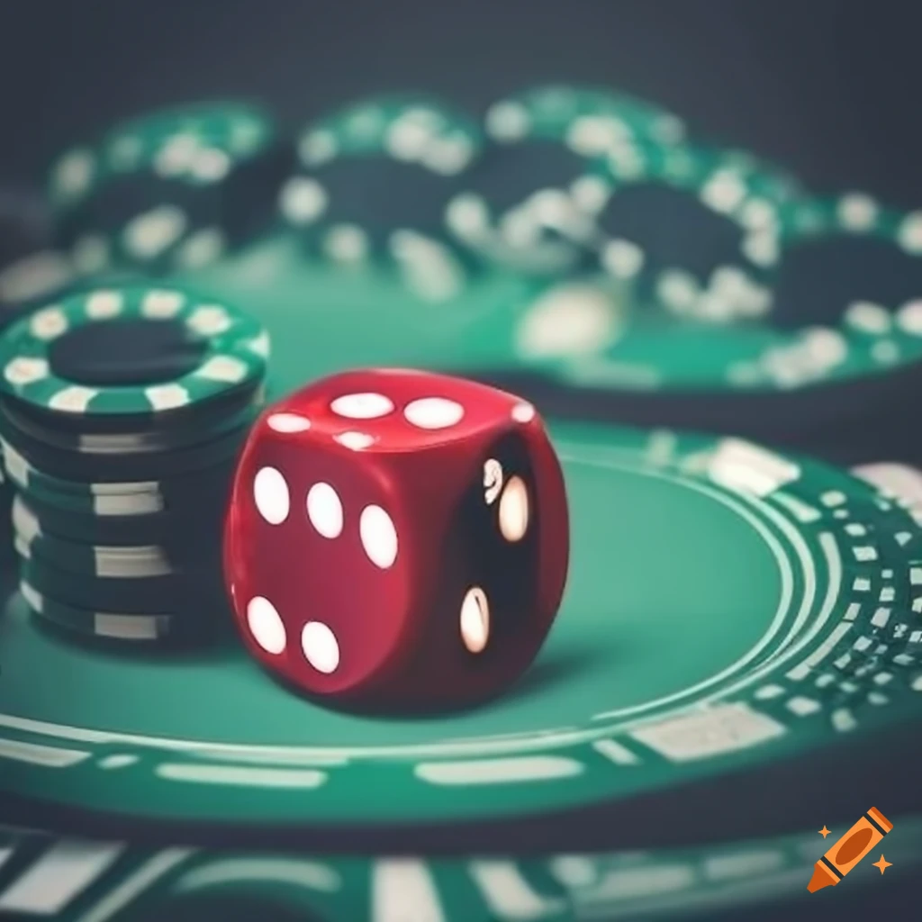 Poker cards, dice, and chips without background on Craiyon