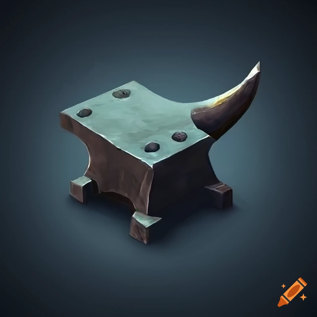Anvil medieval crafting icon for a video game