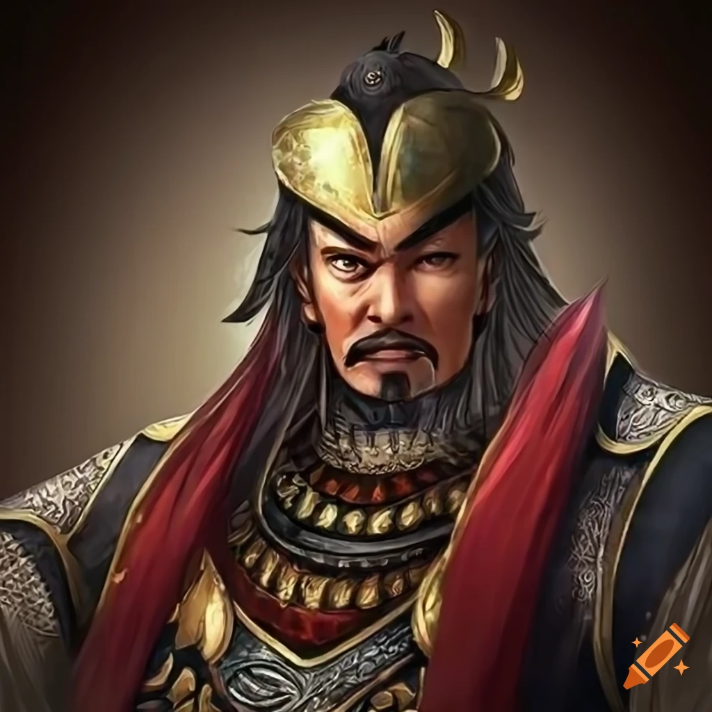 Genghis khan in dynasty warriors art style on Craiyon