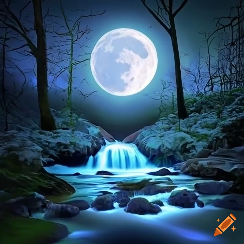 Labrador with enchanting moonlit patterns and dynamic shadows