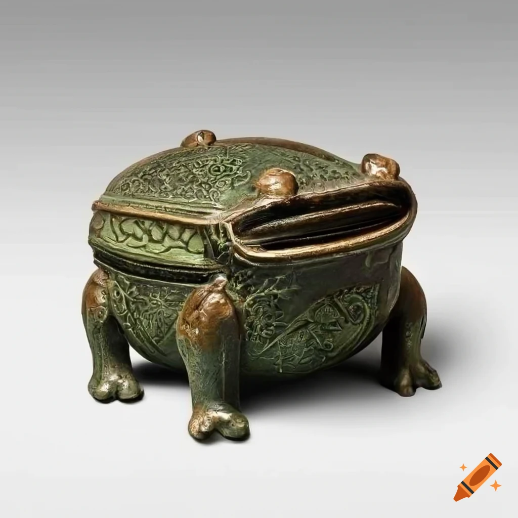 Ancient Chinese box in the shape of a frog
