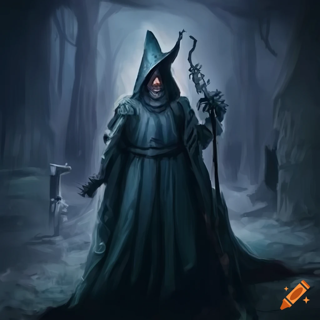 Mystical wizard in a war-ridden wasteland