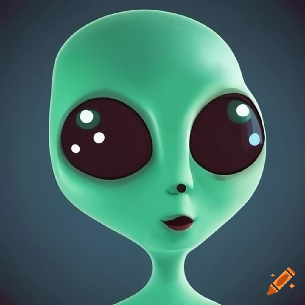 Cute alien character on Craiyon