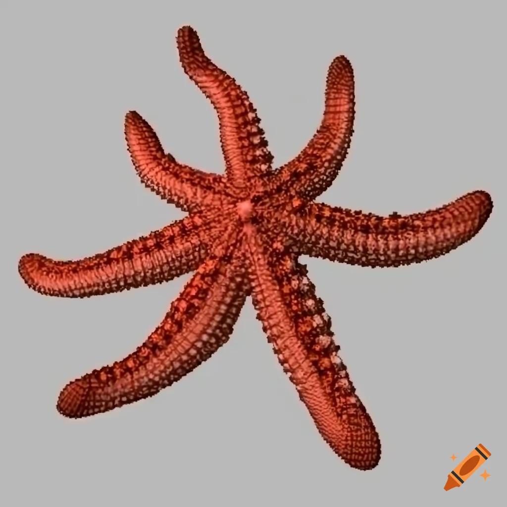Polygonal 3d starfish rendering on craiyon