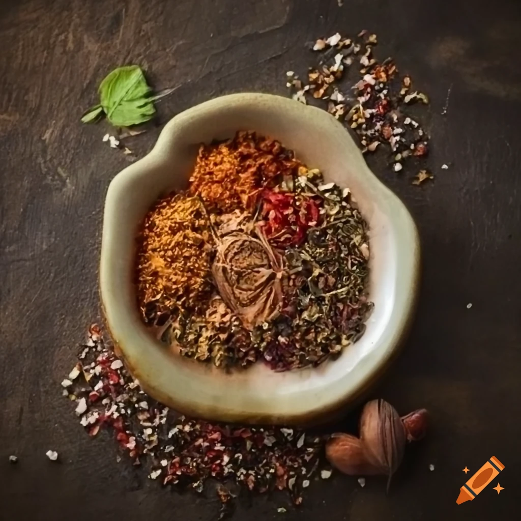 Spice mix salt, pepper, oregano, rosemary, lemon zest, smoked paprika