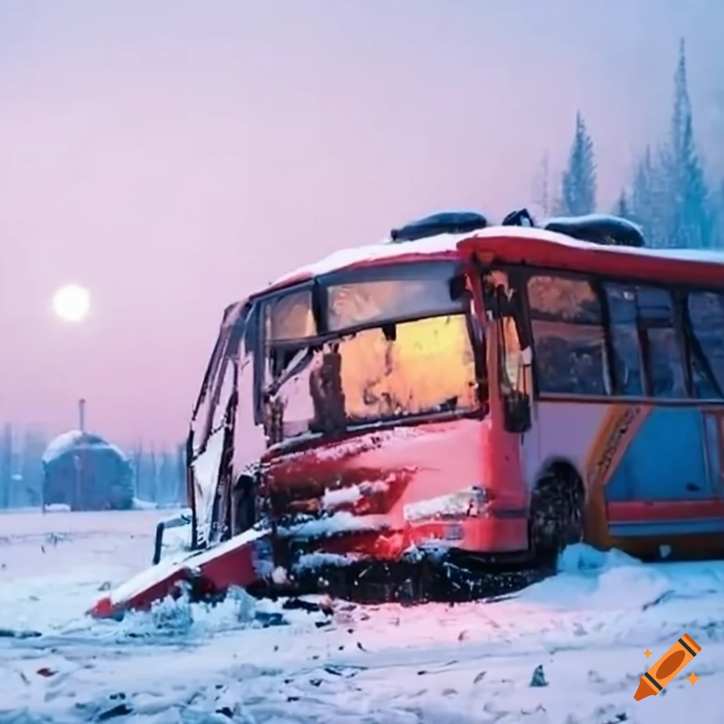 bus accident under the snow