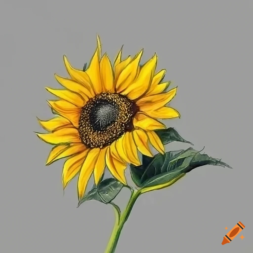100,000 Sunflower drawing Vector Images | Depositphotos