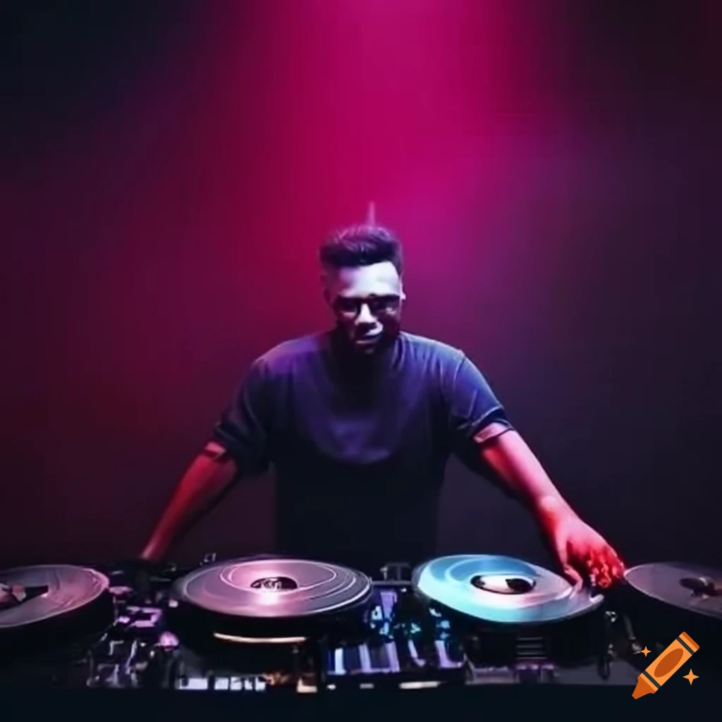 Detroit dj in a club on Craiyon