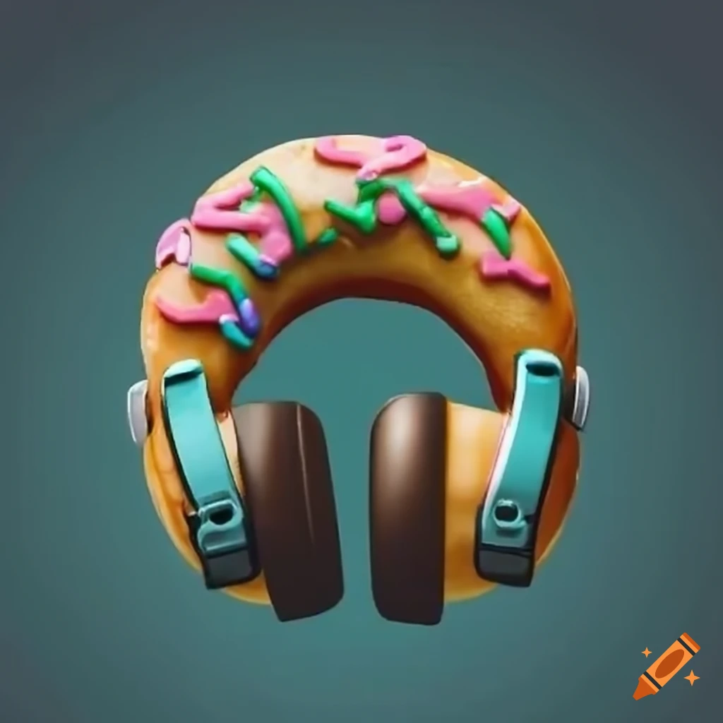 Donut with a headset