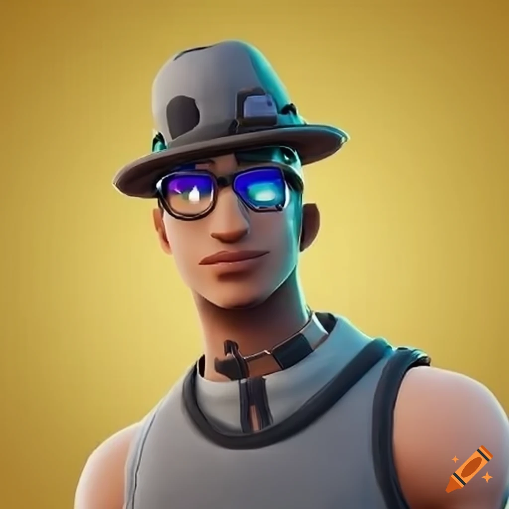 Character with golden glasses in fortnite video game on Craiyon