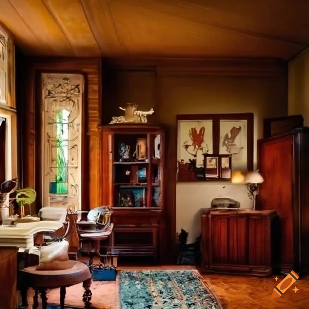 Arts & Crafts style decorated room