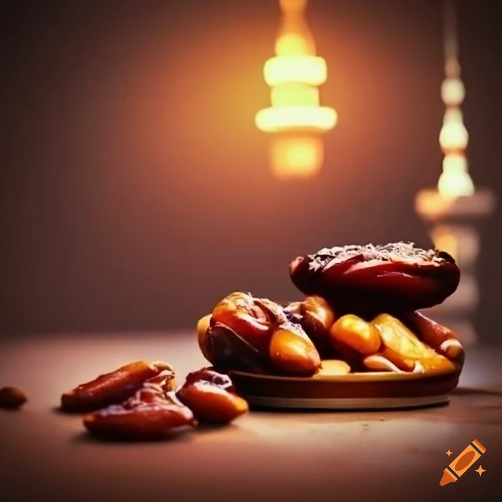 Person eating a date during ramadan on Craiyon