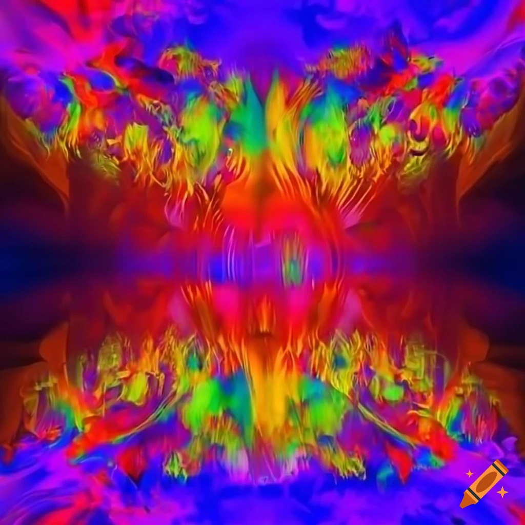 Abstract representation of joy with vibrant colors and geometric shapes