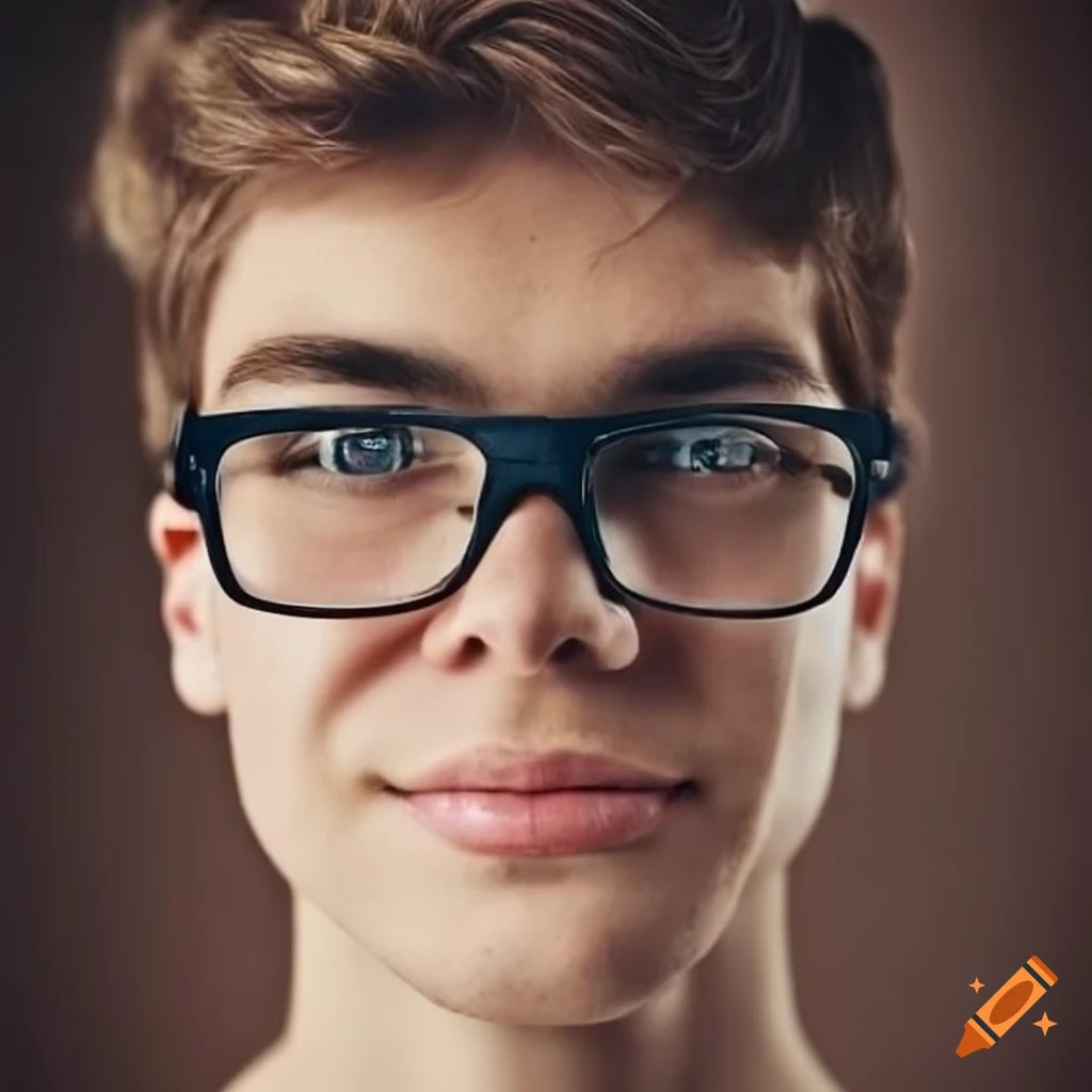 Young adult male with glasses