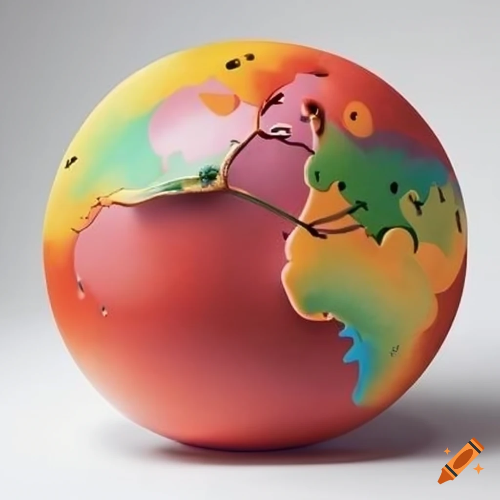 Earth globe with kindergarten on Craiyon