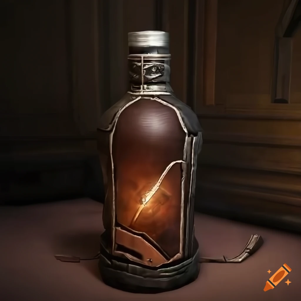 Bottle of healing elixir in Dishonored 2 style
