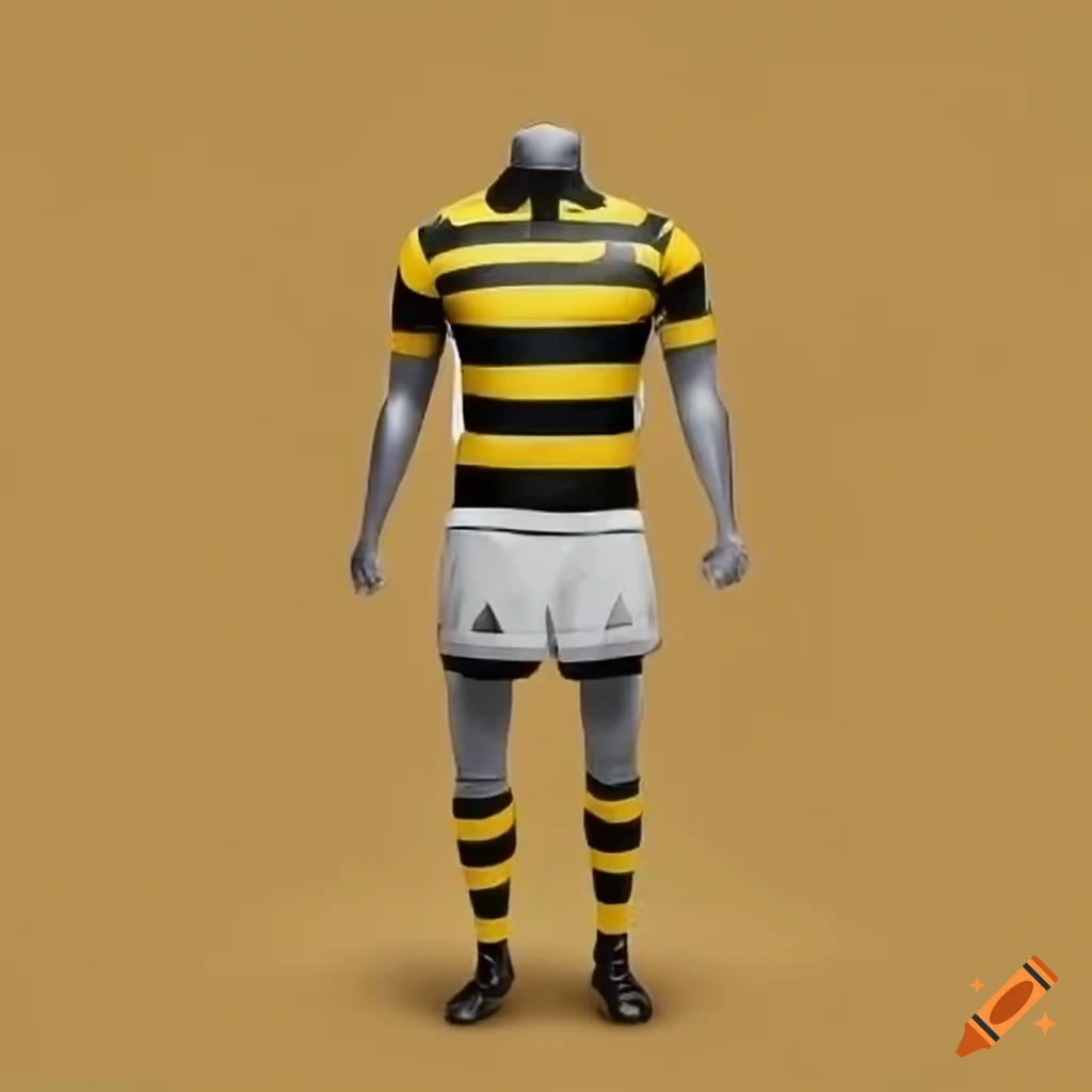 Patoruzu rugby club yellow and black on Craiyon