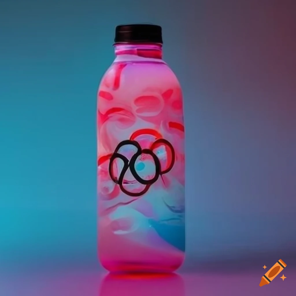 Icy water bottle with olympics games logo on Craiyon