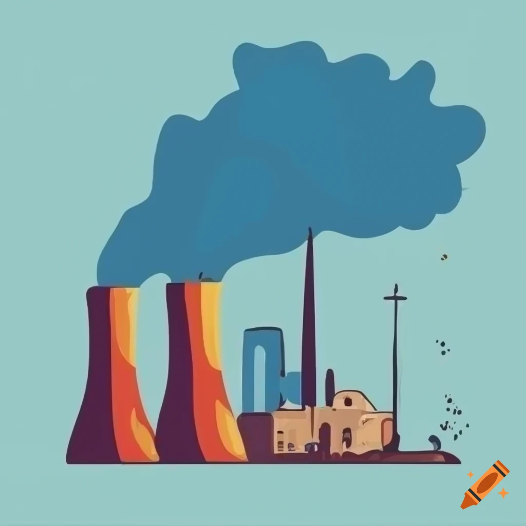 Smokestack on white background. Illustration of air pollution caused by  fume from factory and plant pipe, tube, trunk. Coal station. Colored hand  drawn vector sketch Stock Vector | Adobe Stock