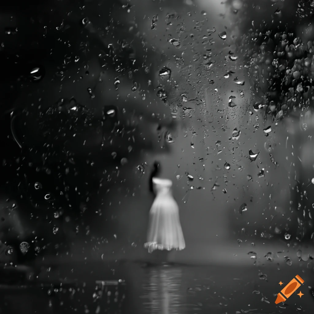 Rainy day with splash effect on Craiyon