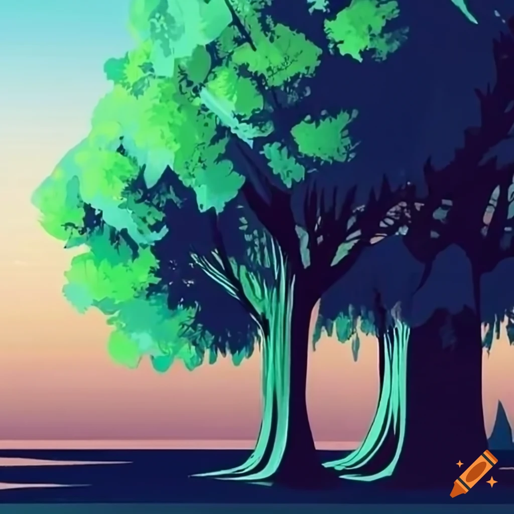 Trees on Craiyon