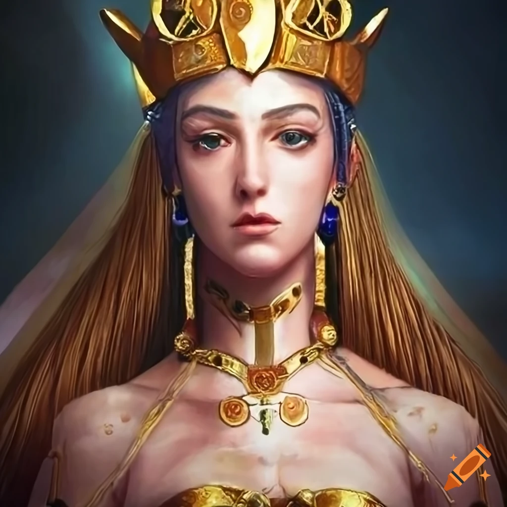 Hyper realistic detailed portrait of saint tamar, empress of georgia on ...