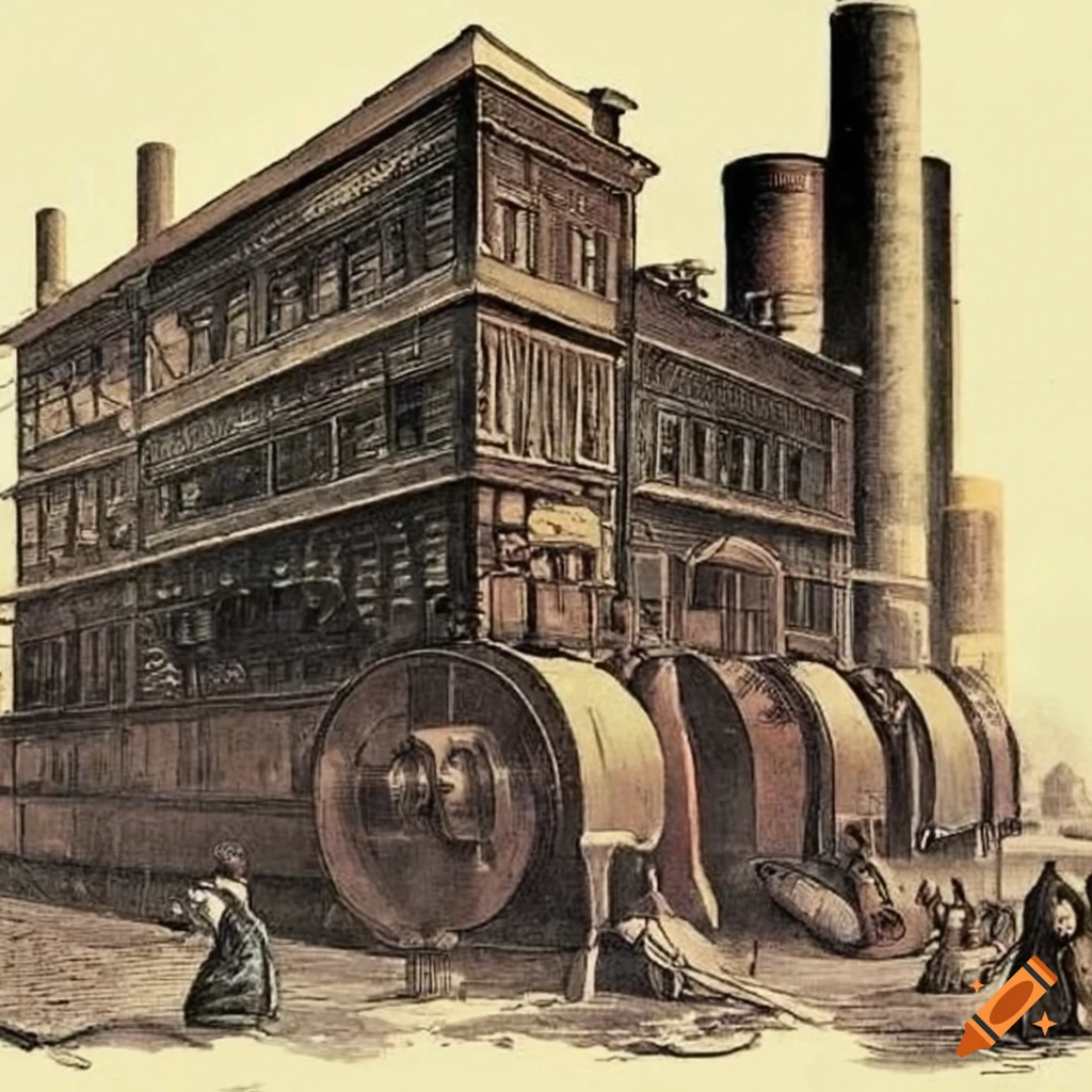 Enclosures during the first industrial revolution on Craiyon