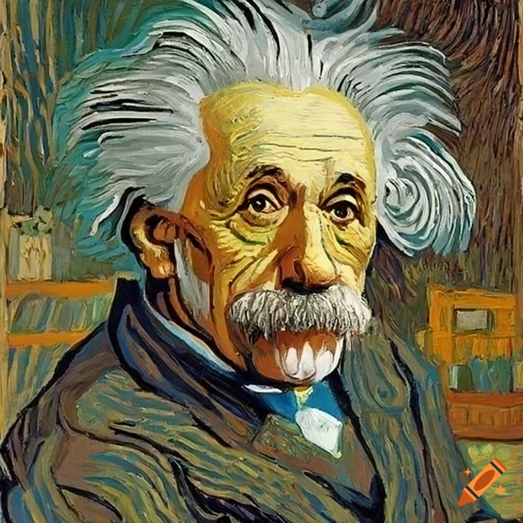 Albert einstein in the style of van gogh on Craiyon